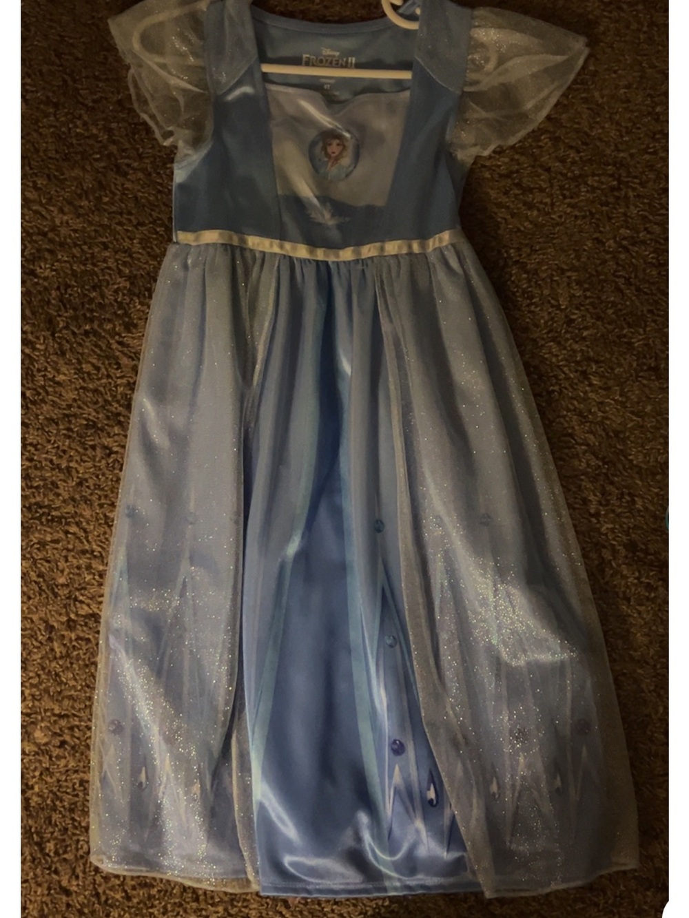 Disney Elsa Blue Sparkle Princess Dress